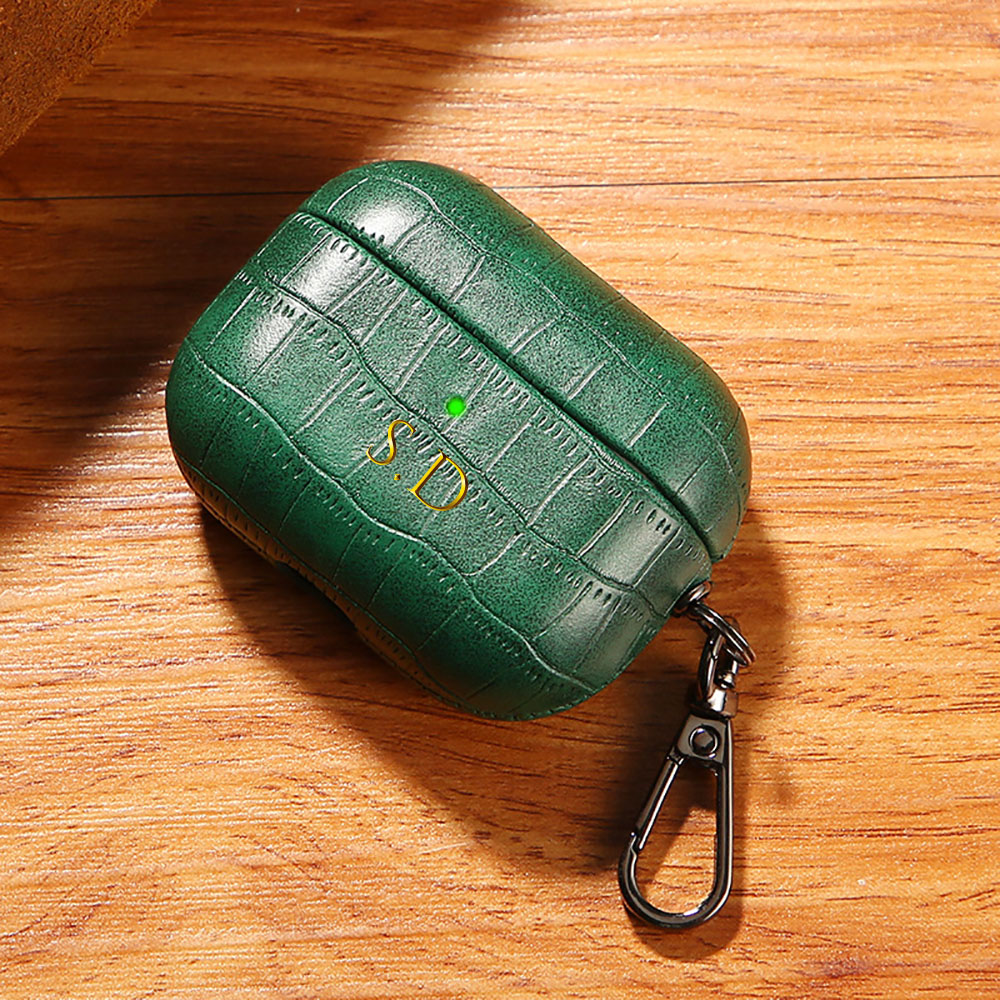 Monogram Keychain Leather - AirPods 1 2 3 4 Pro