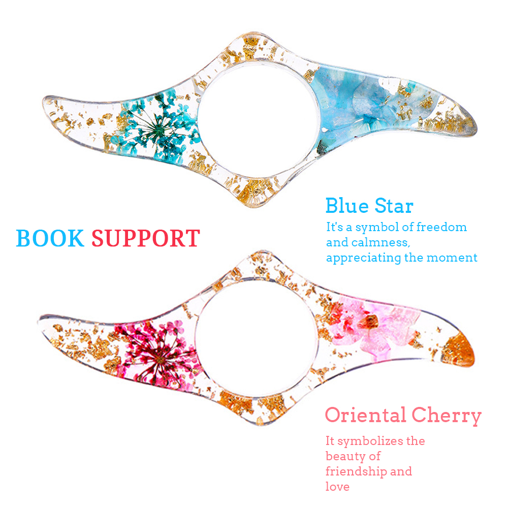 Dried Flower Bookmark - 絶妙なドライフラワー親指ブックサポートブックページホルダー読書補助便利なブックマークブックアクセサリー学校オフィス用