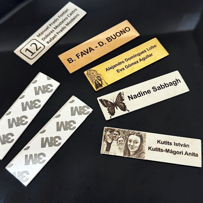 Personalized Name Box - 70x20mm パーソナライズカスタムメタルネームプレート刻印ロゴビジネスIDプレートスチールメタルタグステンレススチールメールボックスタグ