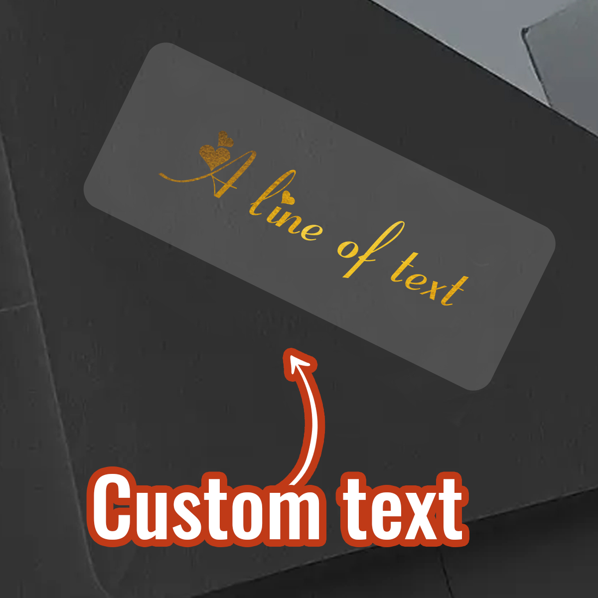 Personalised Candle Label - カスタムテキスト長方形透明金箔ステッカー、パーソナライズされたウェディングラベル、カスタマイズされた誕生日ステッカー