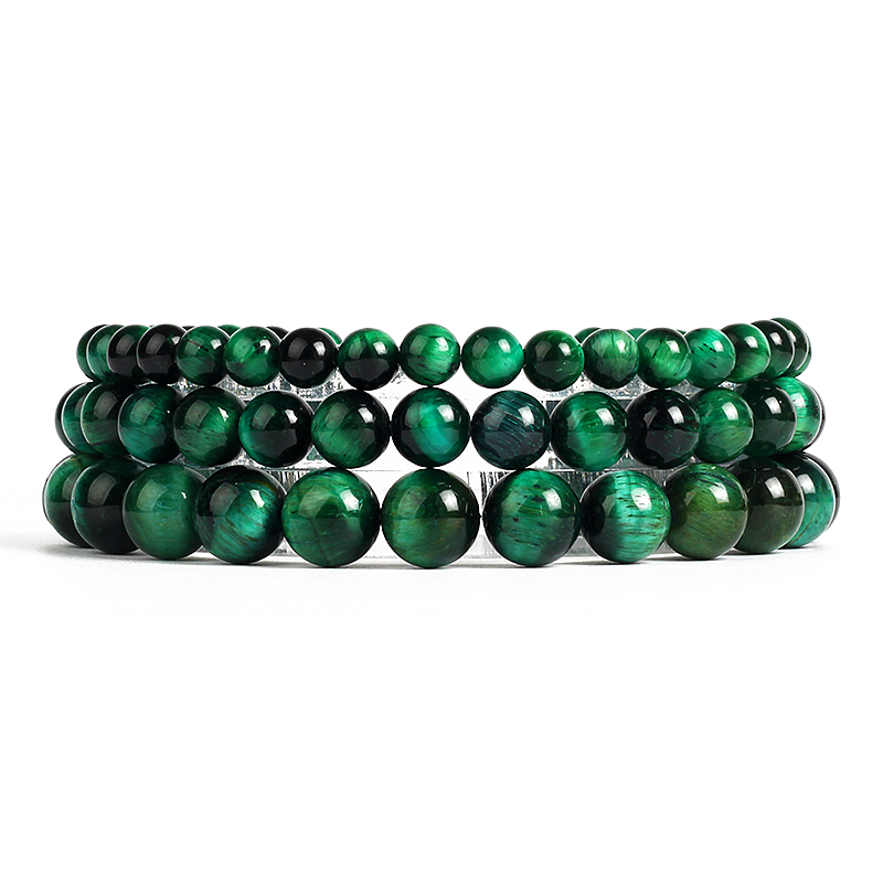 Coordinates Bracelet - ライトニングロイヤルグリーンタイガーアイブレスレット男性 6-12 ミリメートル自然エネルギー石ビーズレイキヒーリングブレスレット女性のためのジュエリー Pulsera