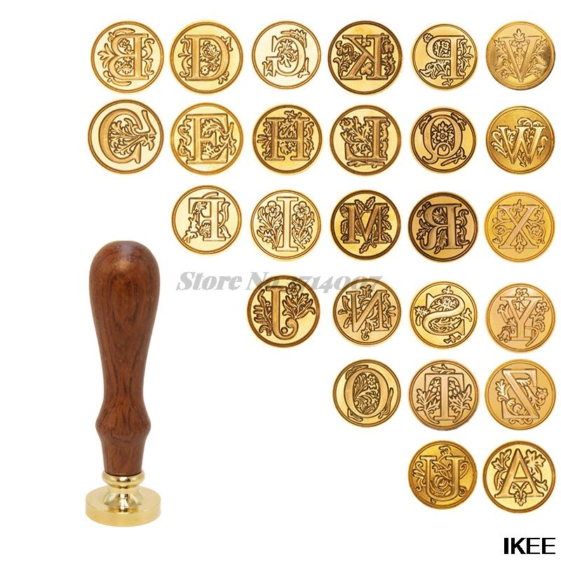 Wax Seal Letter Kit - 2026 クリアスタンプ レトロ 26文字 A～Z ワックスシールスタンプ