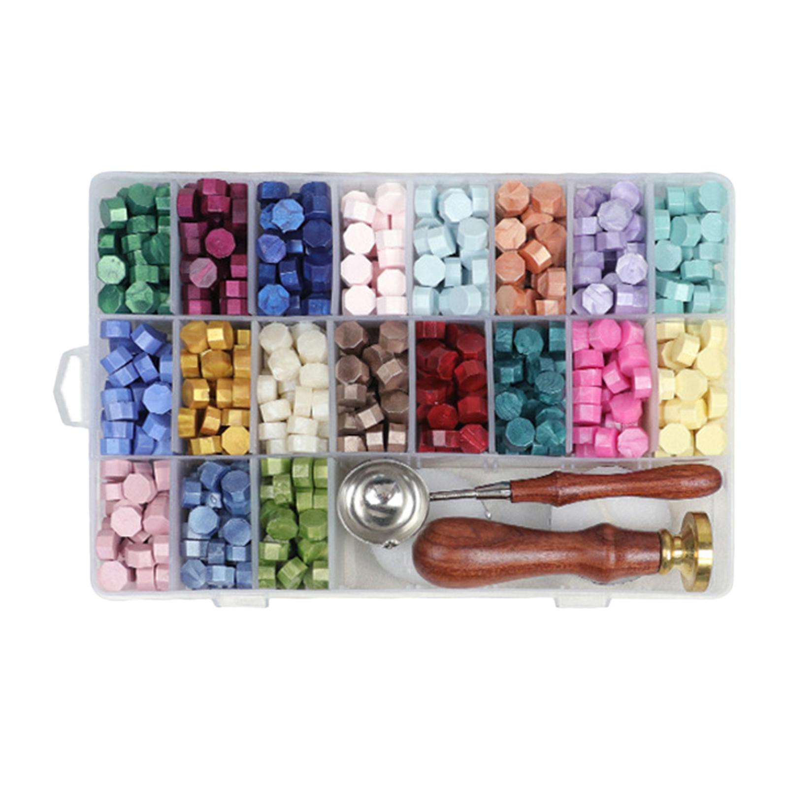 Wax Seal Letter Kit - DIYワックスシールキット、カードや結婚式の招待状用のシーリングワックスビーズ付き