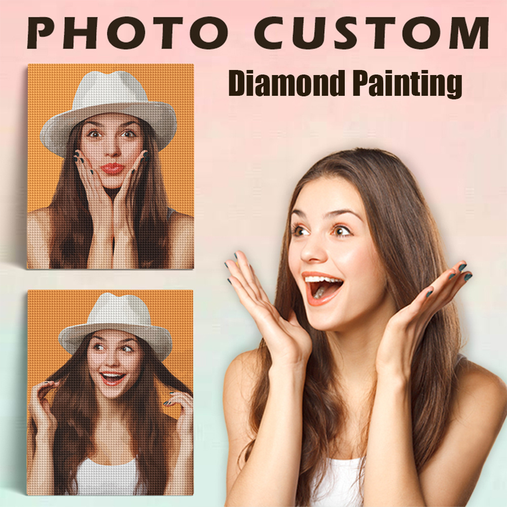 Photo Mosaic Print - Evershine フルスクエアラウンドダイヤモンド絵画写真カスタム DIY アクリルクラフト用品ダイヤモンドモザイクホーム寝室の壁アートワーク