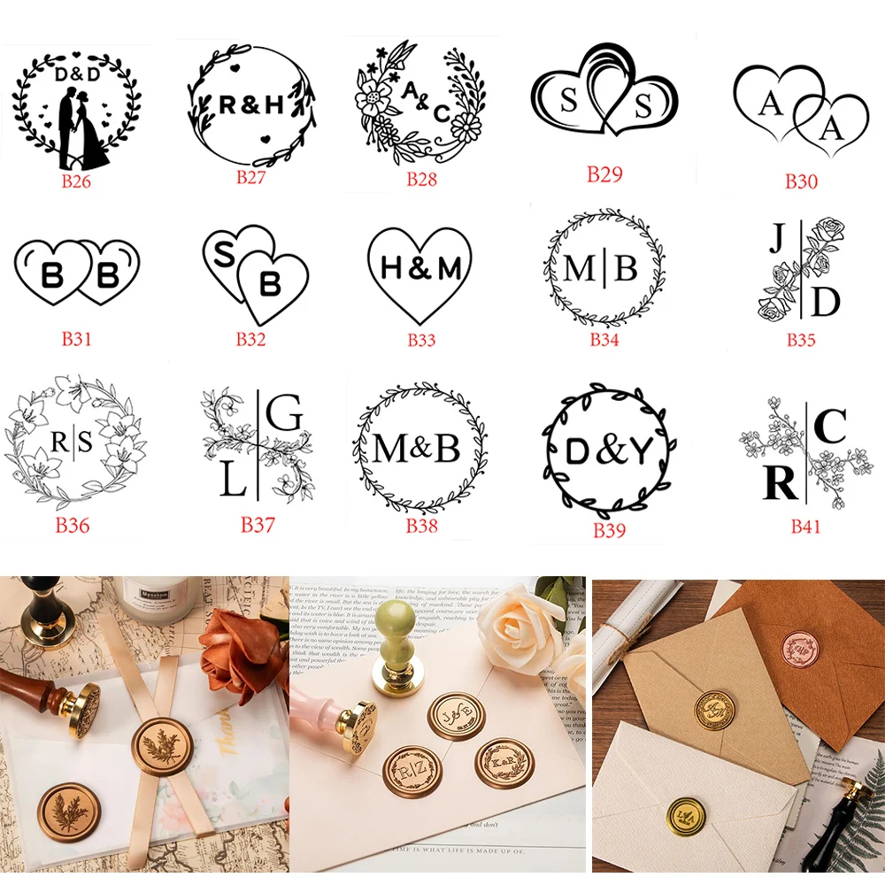Wax Seal Letter Kit - カスタムワックススタンプキット,封筒シール,結婚式の装飾,パーソナライズされた手紙,ダブルネーム,2つのイニシャル,日曜大工,シーリング