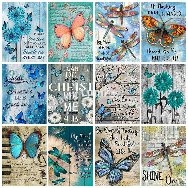Photo Mosaic Print - ナビ 5D ダイヤモンドペインティング蝶動物フルスクエアラウンド DIY モザイク刺繍テキスト風景家の装飾