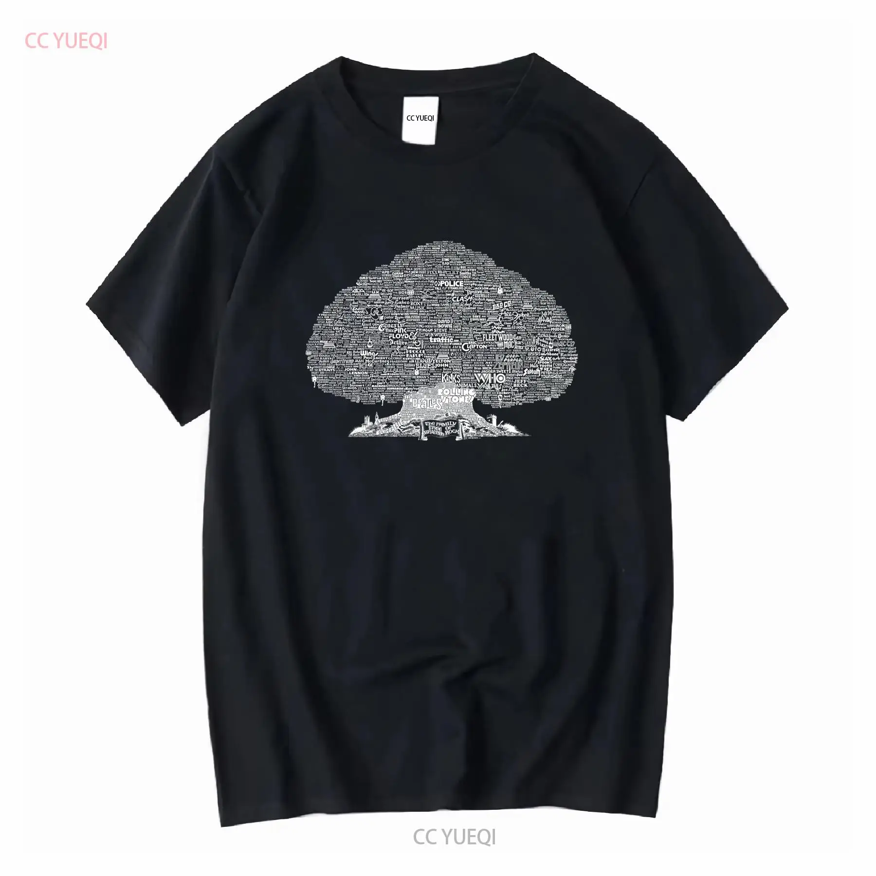 Family Tree Print - ファミリーツリー オブ ブリティッシュ ロック Tシャツ ヴィンテージ