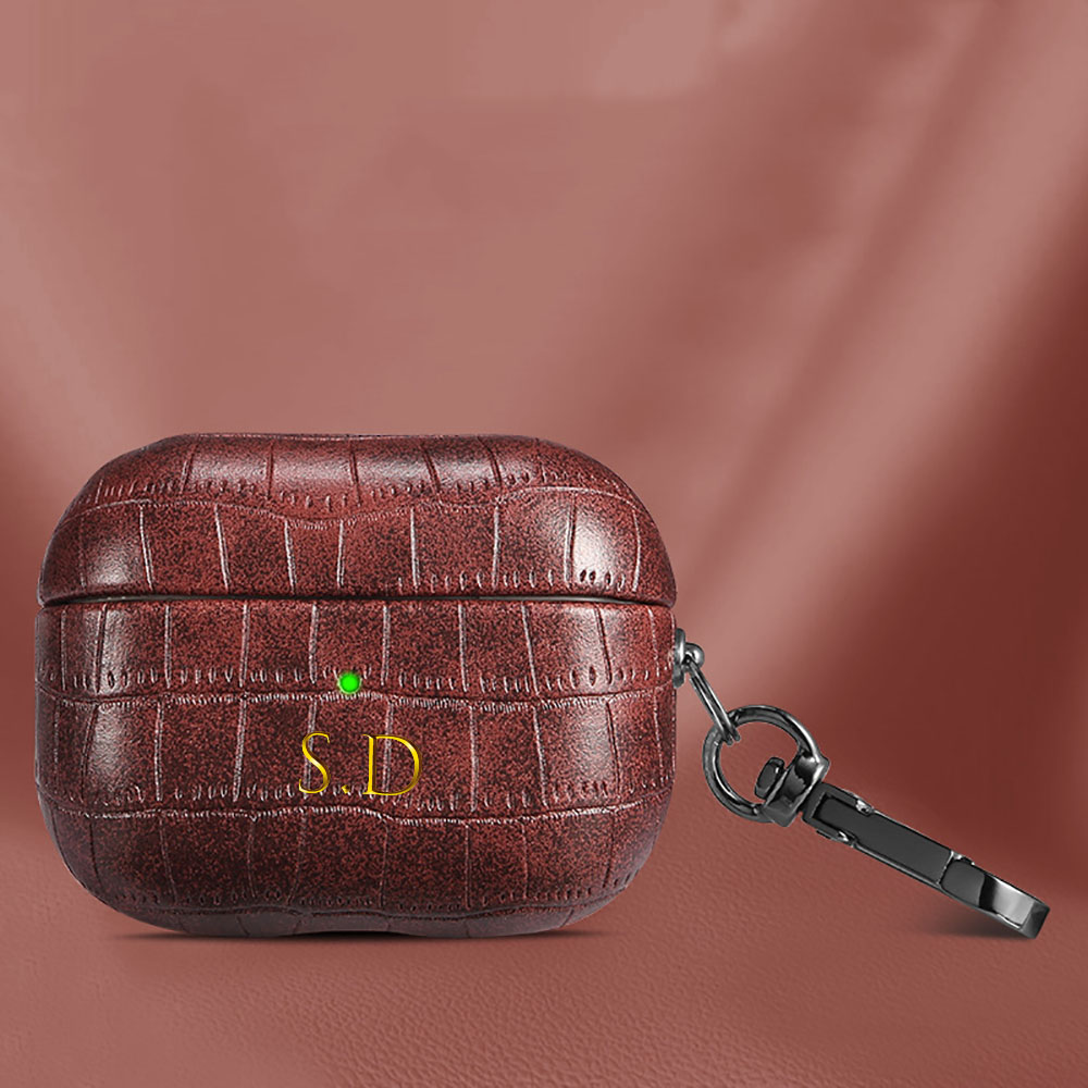 AirPods 1 2 3 4 Pro 2対応 高級ライチ柄 - Monogram Keychain Leather のレビューと価格