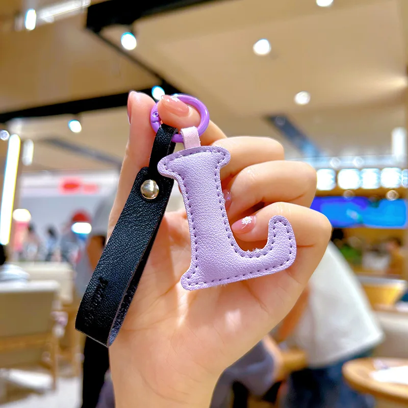 女性のための漫画のキーホルダー,キャンディーカラーのバッグ, - Monogram Keychain Leather のレビューと価格