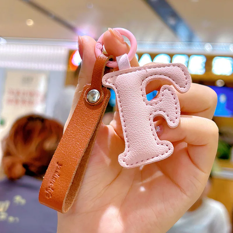 女性のための漫画のキーホルダー,キャンディーカラーのバッグ, - Monogram Keychain Leather のレビューと価格