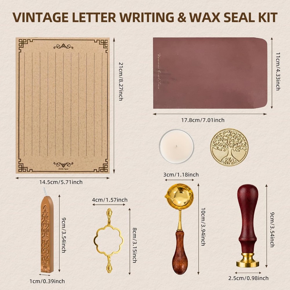 48個入りヴィンテージワックスシールスタンプキット、結婚式の - Wax Seal Letter Kit のレビューと価格