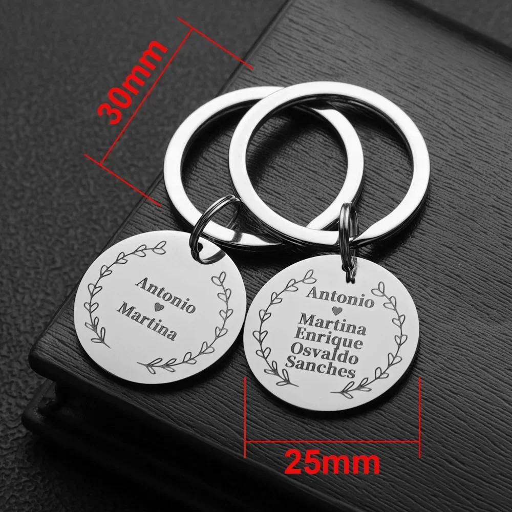 パーソナライズされたキーホルダーカスタマイズされた名前父の母 - Initial Ring Custom のレビューと価格