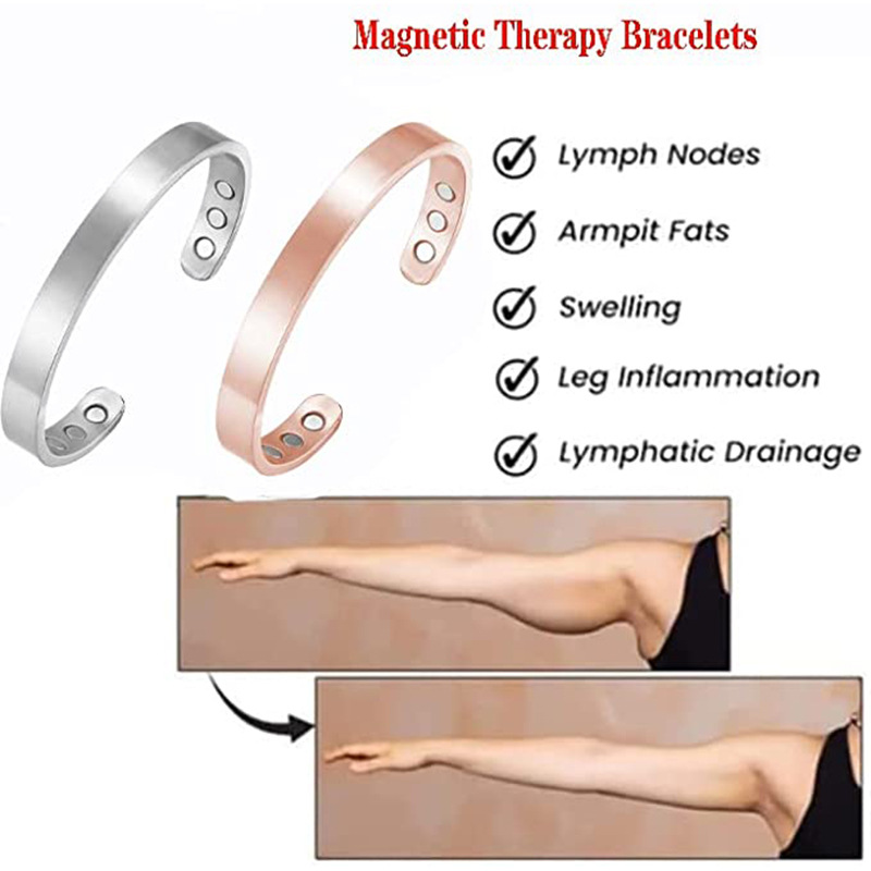 トレンディな 4 色磁気バングルブレスレット女性男性健康バラ - Coordinates Bracelet のレビューと価格