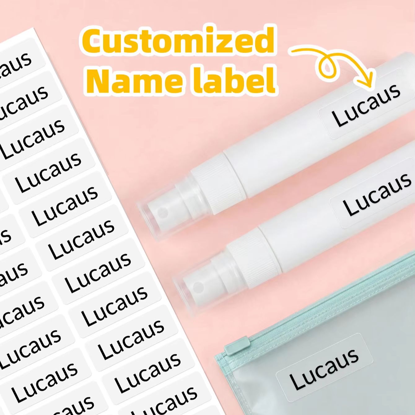 1-300枚のカスタム名入りステッカー、バックパック、ラップ - Personalized Name Box のレビューと価格