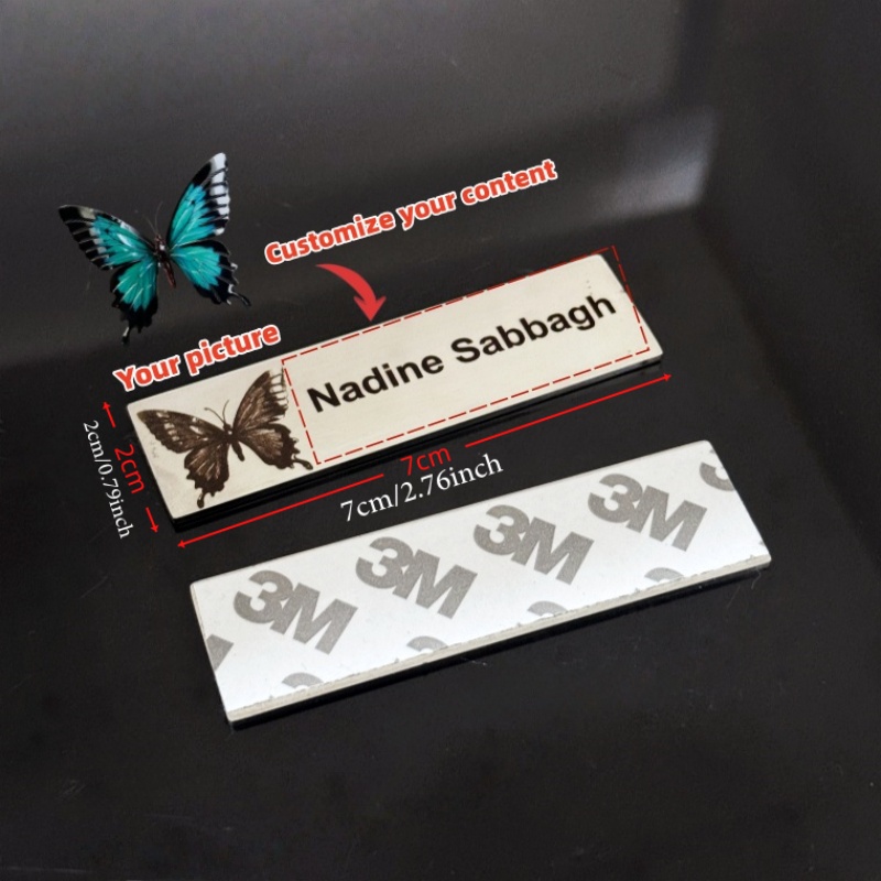 70x20mm パーソナライズカスタムメタルネームプレート刻 - Personalized Name Box のレビューと価格