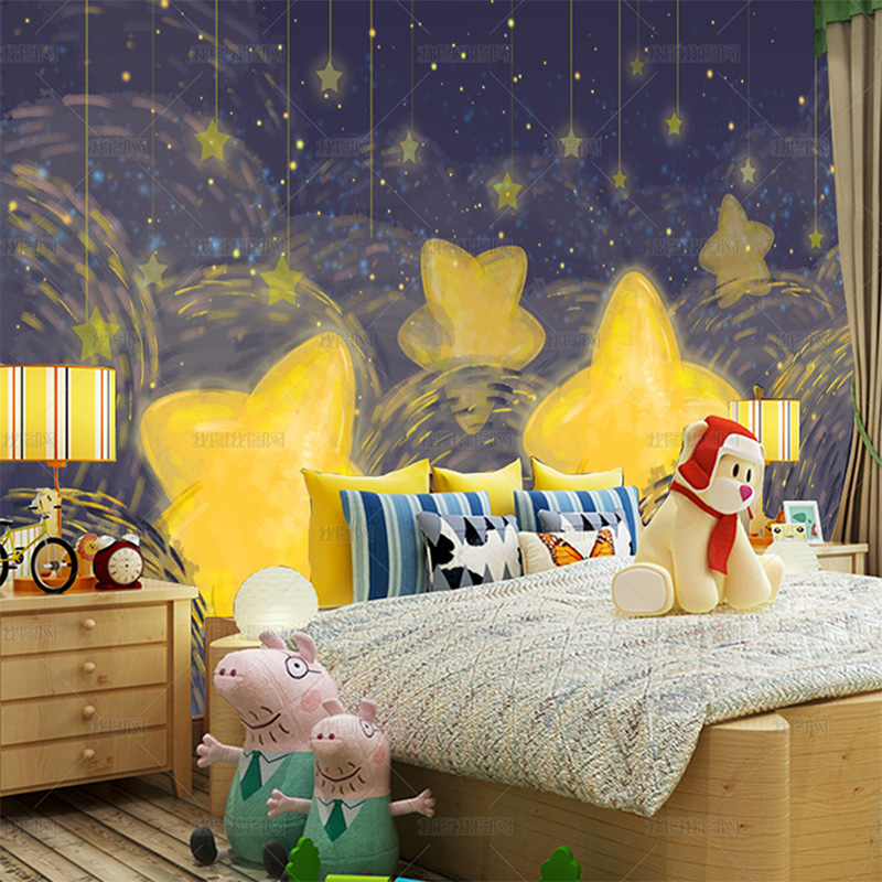 カスタマイズされた3D手描きの夢の壁紙、夜空の星、子供部屋、 - Custom Night Sky のレビューと価格