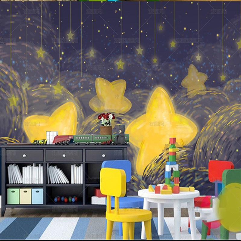 カスタマイズされた3D手描きの夢の壁紙、夜空の星、子供部屋、 - Custom Night Sky のレビューと価格