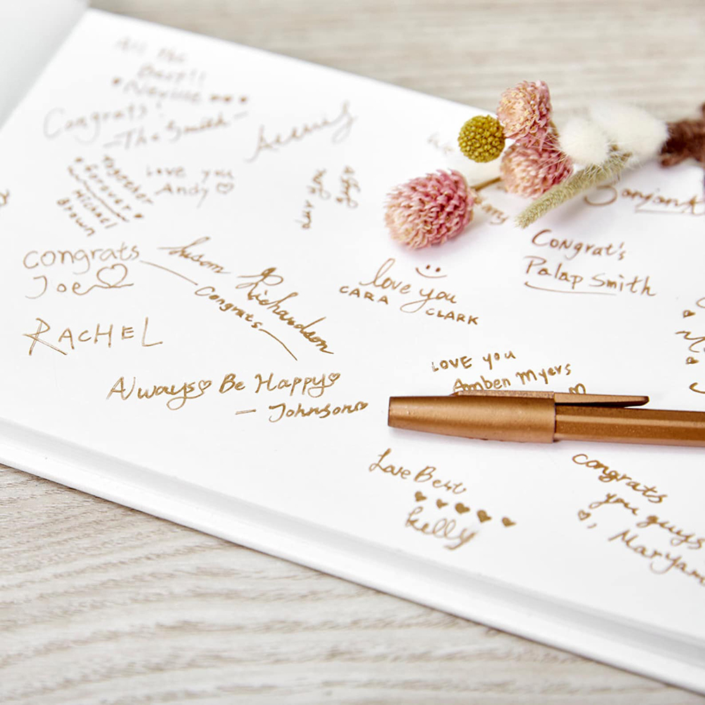 パーソナライズされた結婚式のゲストブック,緑の結婚式のサイン - Custom Photo Book のレビューと価格