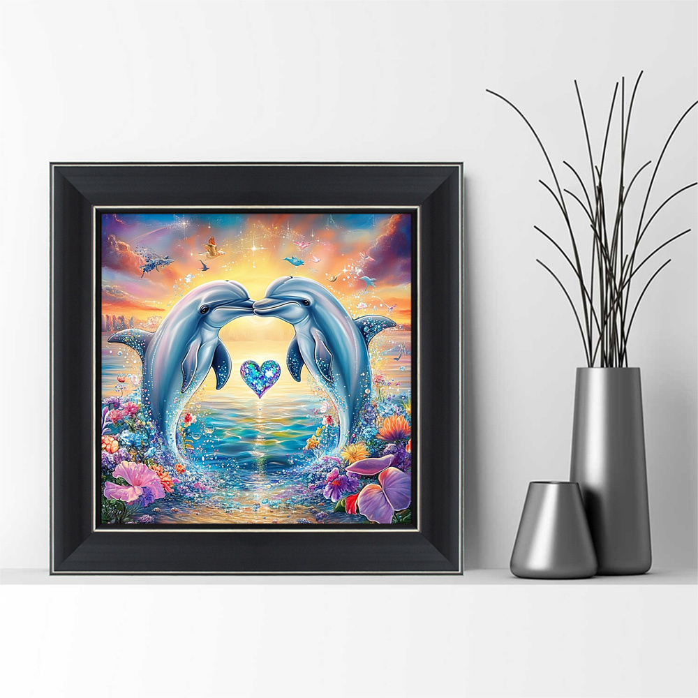 Momoart-イルカのダイヤモンド絵画,モザイク刺embr - Photo Mosaic Print のレビューと価格
