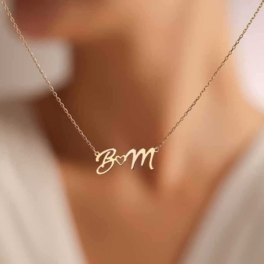 カスタムネームネックレス女性のための防水ステンレス鋼パーソナ - Name Necklace Custom のレビューと価格