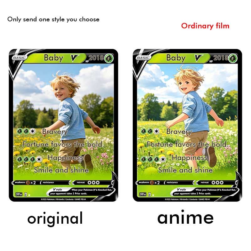 ポケモンカード カスタムカードスタイル アニメ写真 ポートレ - Pet Portrait Custom のレビューと価格