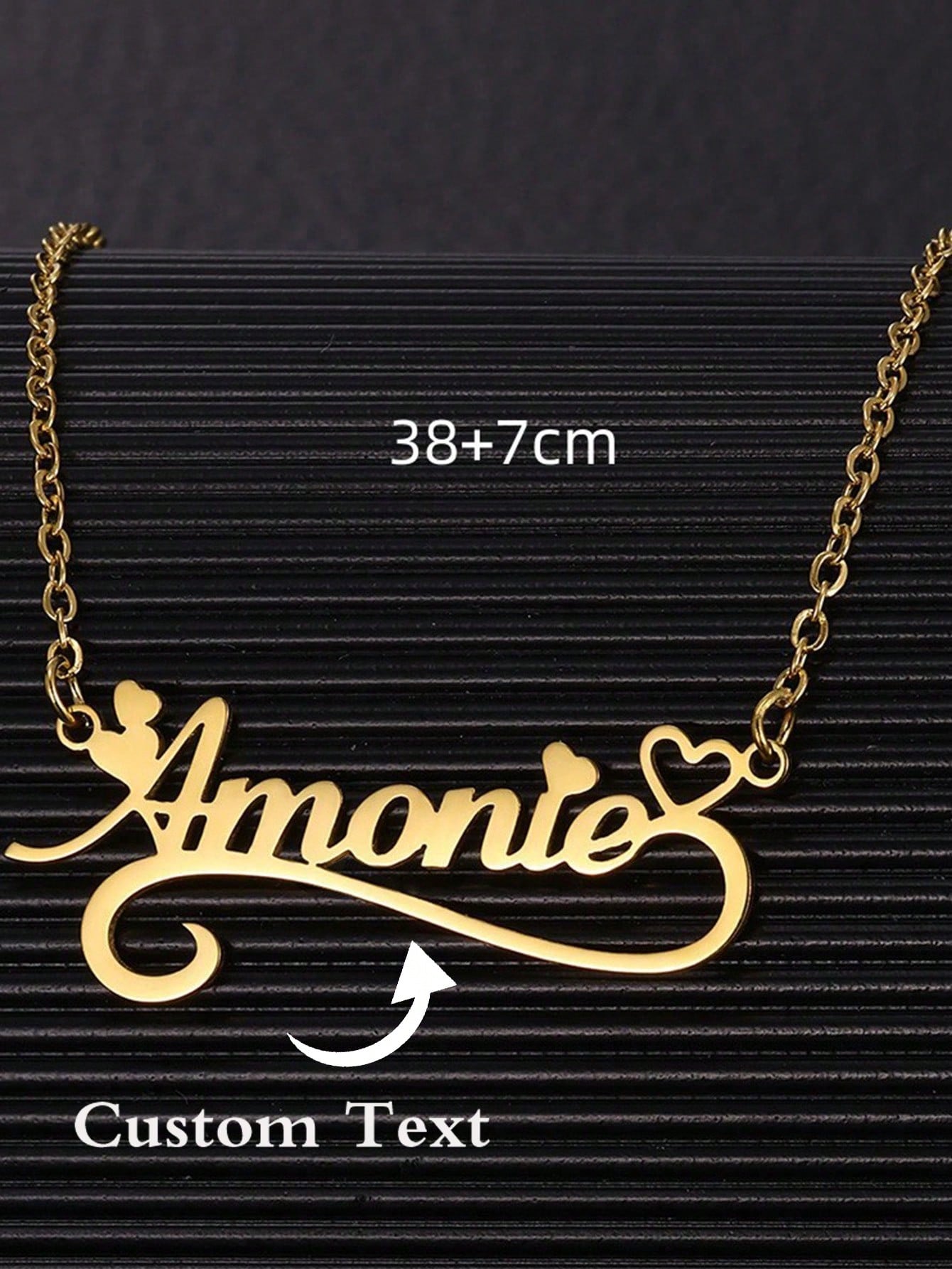 女性のためのパーソナライズされた名前のネックレス,ステンレス - Name Necklace Custom のレビューと価格
