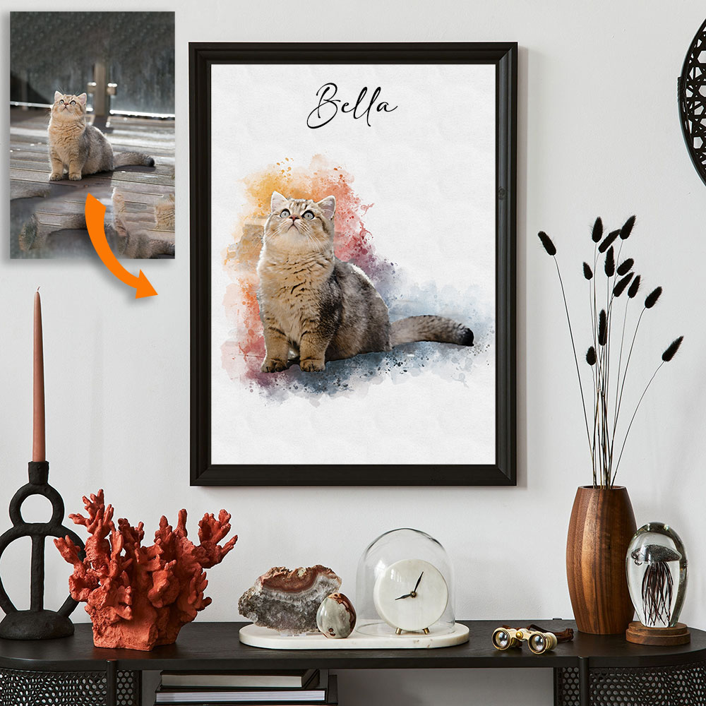 写真からカスタムペットポートレート - パーソナライズされた - Pet Portrait Custom のレビューと価格