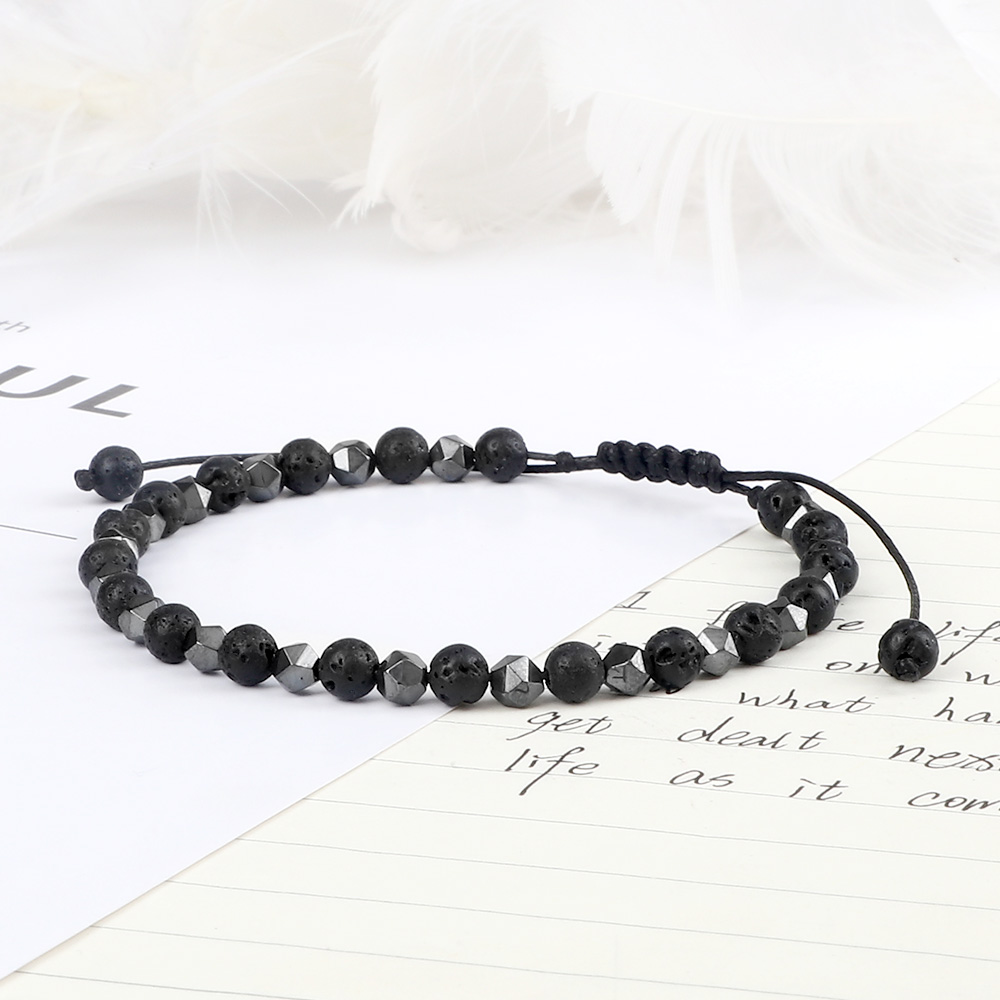 ミニマリズムヘマタイトブレスレット不規則な高品質光沢のある砂 - Coordinates Bracelet のレビューと価格