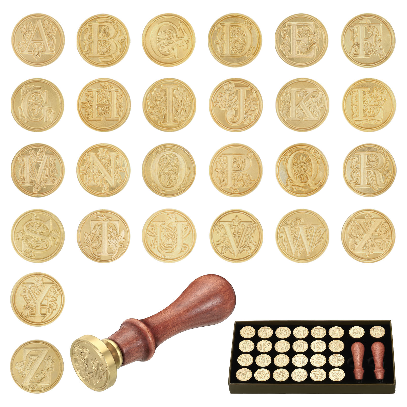 アルファベットワックスシールスタンプキット、26文字A-Zシ - Wax Seal Letter Kit のレビューと価格