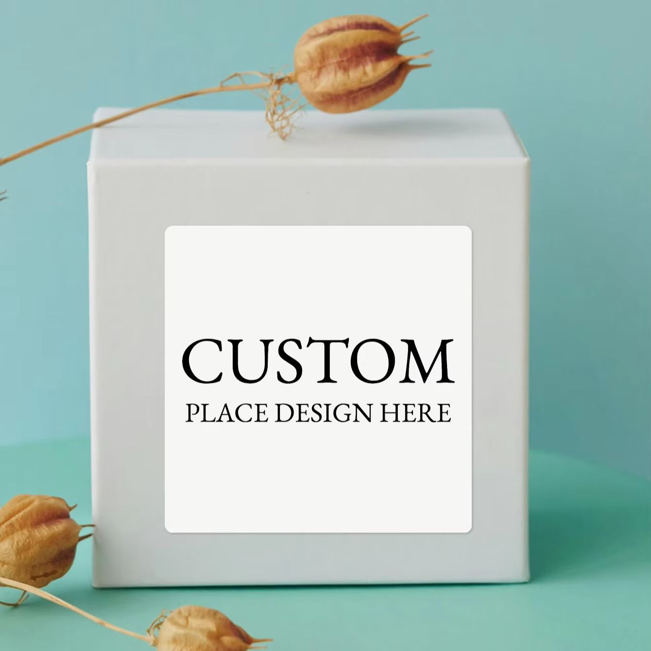 1-100枚入り カスタムパーソナライズスクエア防水ステッカ - Personalised Candle Label のレビューと価格