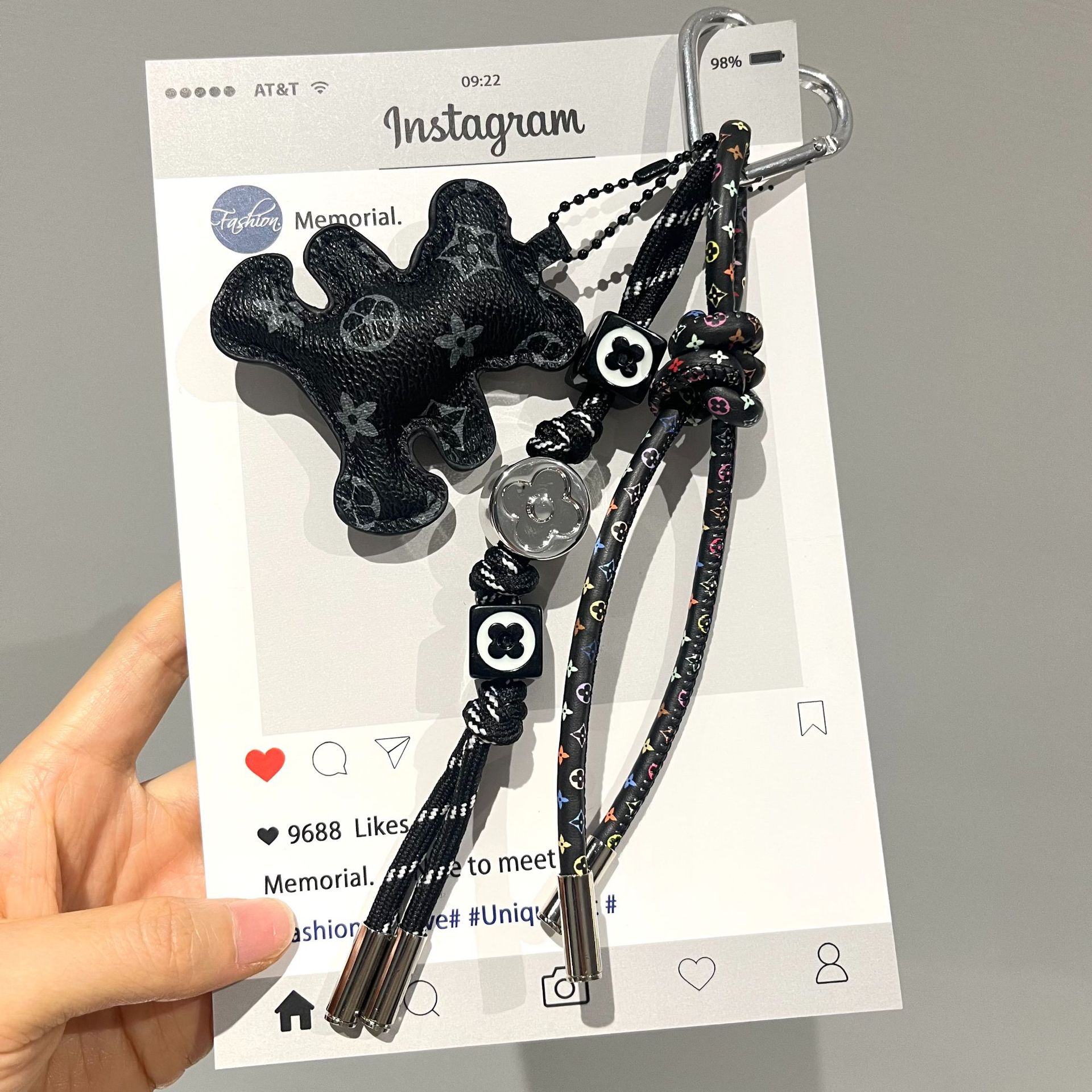ミニベアーペンダントチャーム、バッグ用、DIYクラフトアクセ - Monogram Keychain Leather のレビューと価格