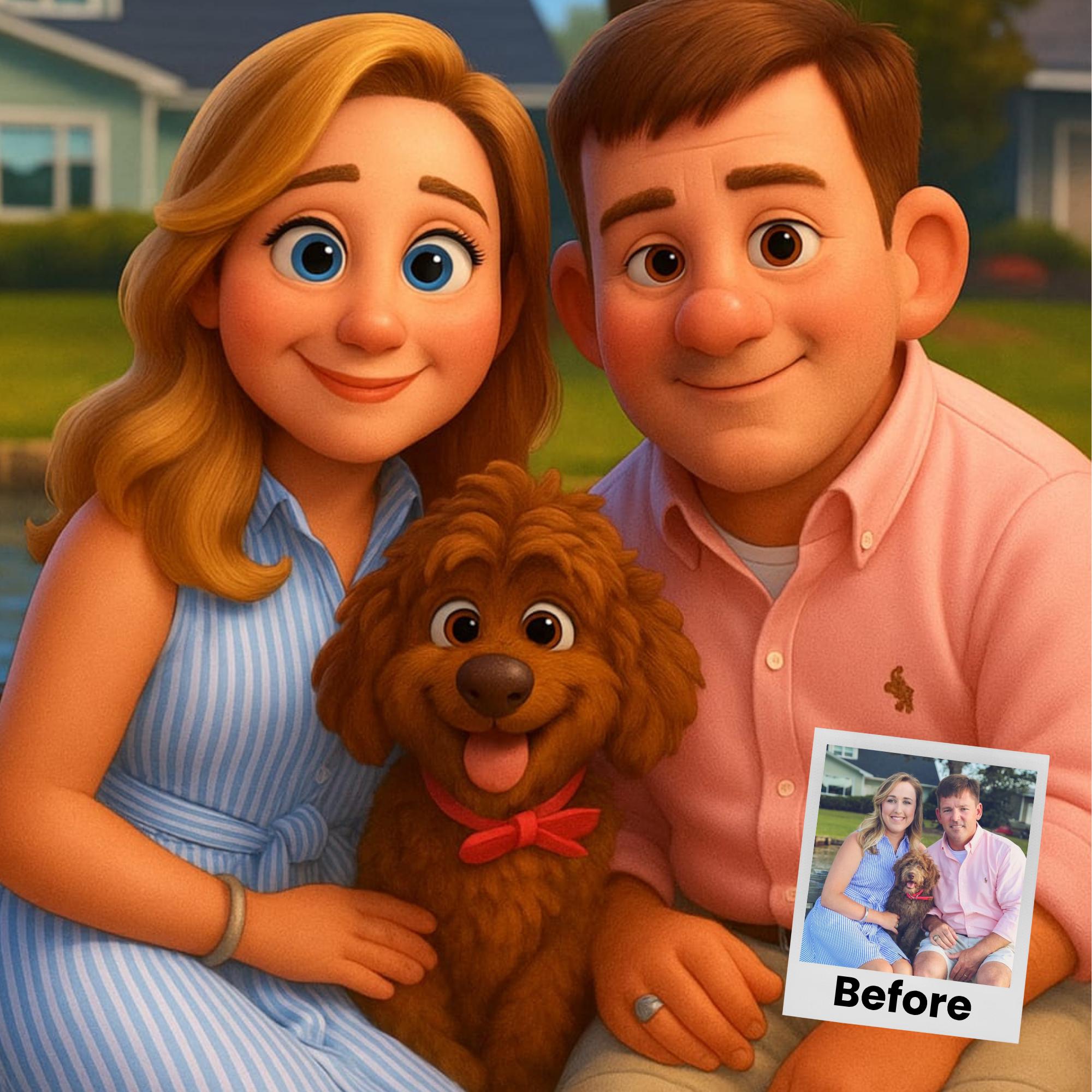 カスタマイズ可能な漫画風ポートレートキャンバスプリント、パー - Pet Portrait Custom のレビューと価格
