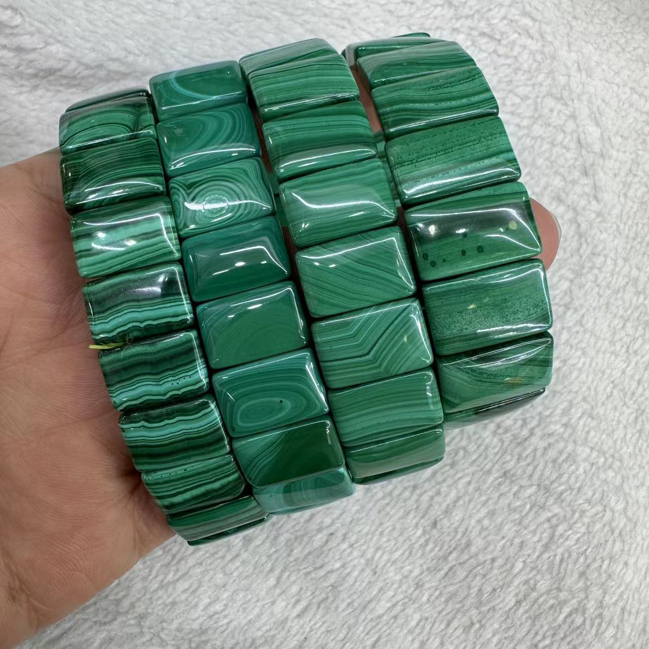 男性と女性のための天然石ブレスレット,本物の緑のマラカイト, - Coordinates Bracelet のレビューと価格