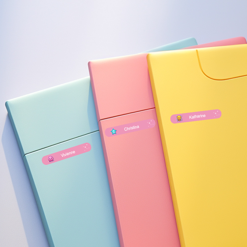 学校用ボトルやランチボックス用のパーソナライズされた防水ステ - Personalized Name Box のレビューと価格