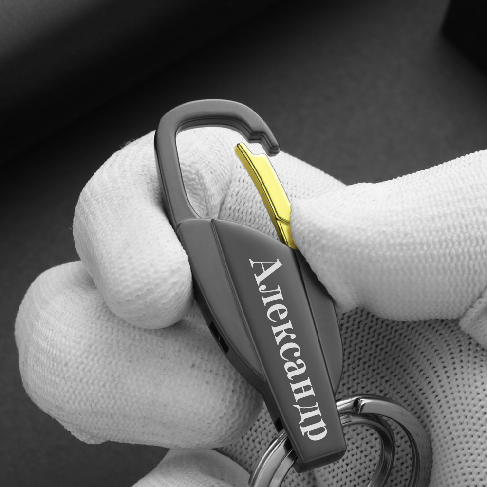 パーソナライズされたレタリングキーホルダー男性キーチェーンキ - Initial Ring Custom のレビューと価格
