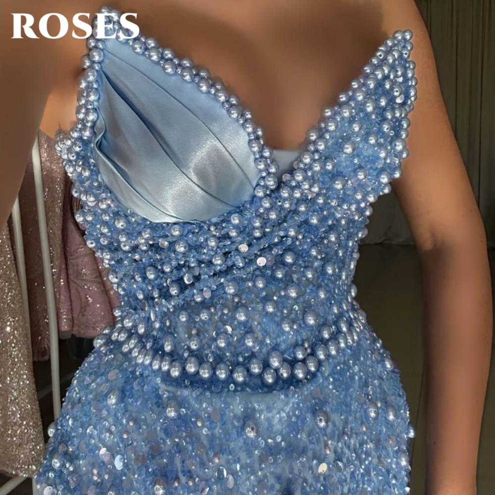 ROSES スカイブルー グラマラス パーティー ドレス ノ - Custom Night Sky のレビューと価格
