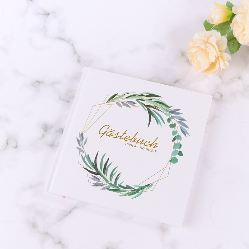 箔押しと写真カバー付きカスタム結婚式のゲストブック |    - Custom Photo Book のレビューと価格