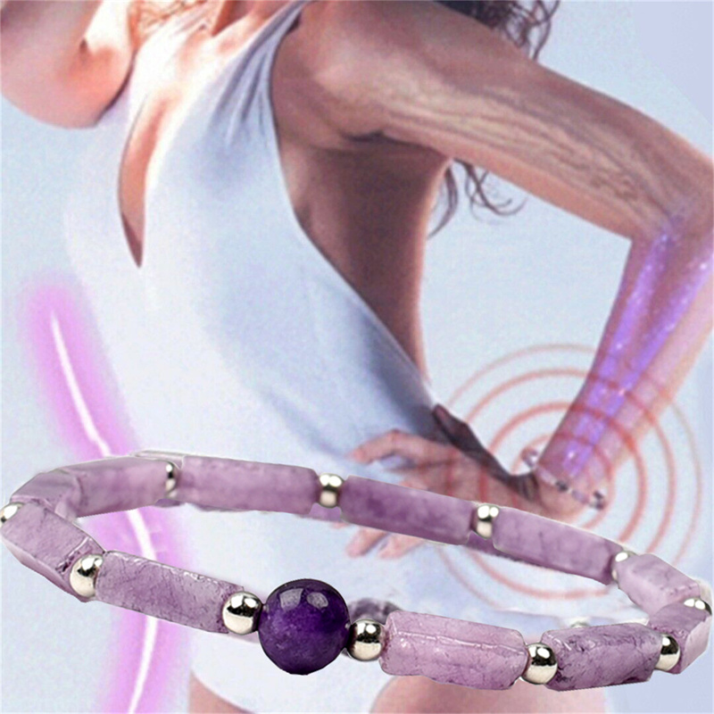 女性のための天然アメジストビーズエネルギーブレスレット,1ピ - Coordinates Bracelet のレビューと価格