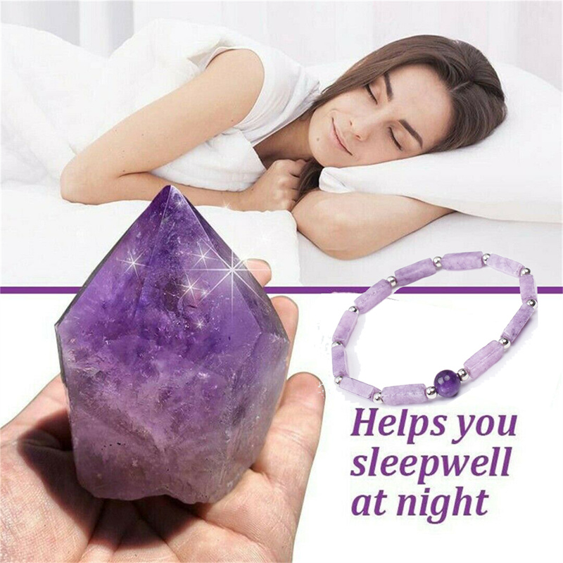 女性のための天然アメジストビーズエネルギーブレスレット,1ピ - Coordinates Bracelet のレビューと価格