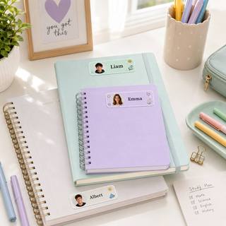 カスタマイズされた写真入り名前入りクラスステッカー、パーソナ - Custom Photo Book のレビューと価格