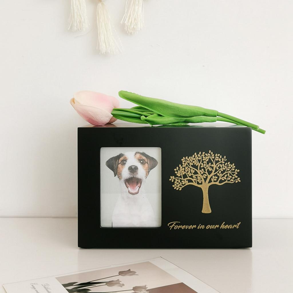木製の猫のまつ毛の記念品ボックス、犬用のcreemation - Engraved Wood Frame のレビューと価格