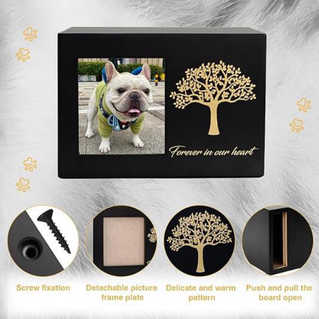 木製の猫のまつ毛の記念品ボックス、犬用のcreemation - Engraved Wood Frame のレビューと価格