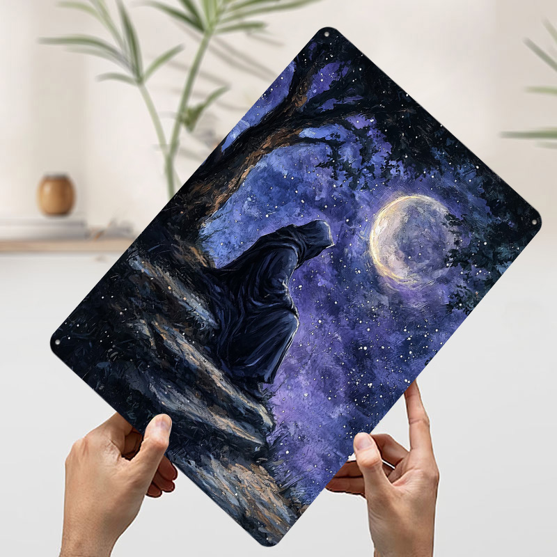 夜空観察者ブリキ製飾り板ポスター、カスタムメイドの壁掛けアー - Custom Night Sky のレビューと価格
