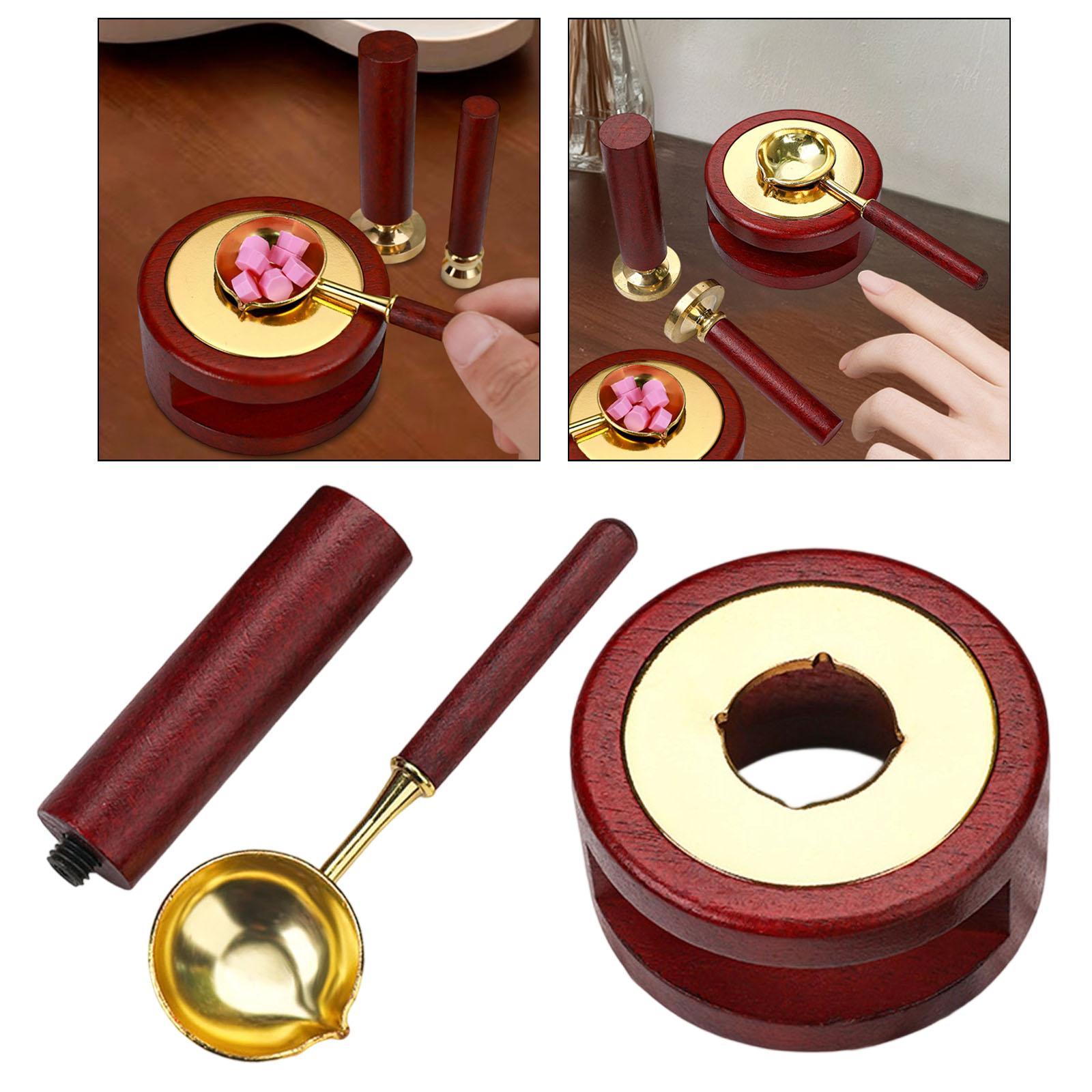 ワックスシールスタンプセット封筒シーリングツール木製スプーン - Wax Seal Letter Kit のレビューと価格