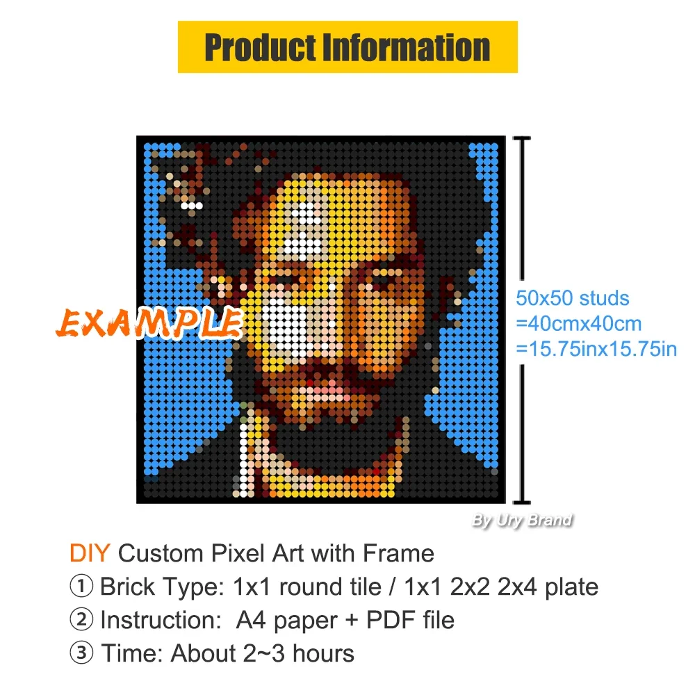 ピクセルアート カスタム写真 個人ポートレート ペット モザ - Pet Portrait Custom のレビューと価格