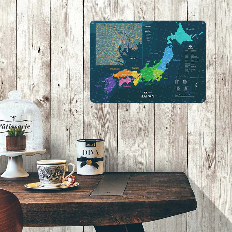 日本の地図と東京のポスター、カスタマイズされたウォールアート - Custom Map Poster のレビューと価格