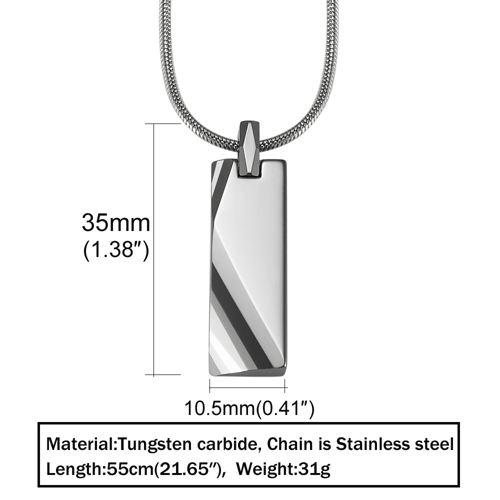 男性用のタングステンカーバイドペンダント,防水ネックレス,磨 - Name Necklace Custom のレビューと価格