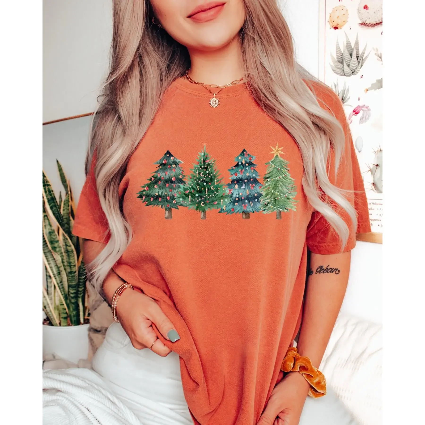 クリスマスツリー Tシャツ クリスマス かわいい 家族お揃い - Family Tree Print のレビューと価格