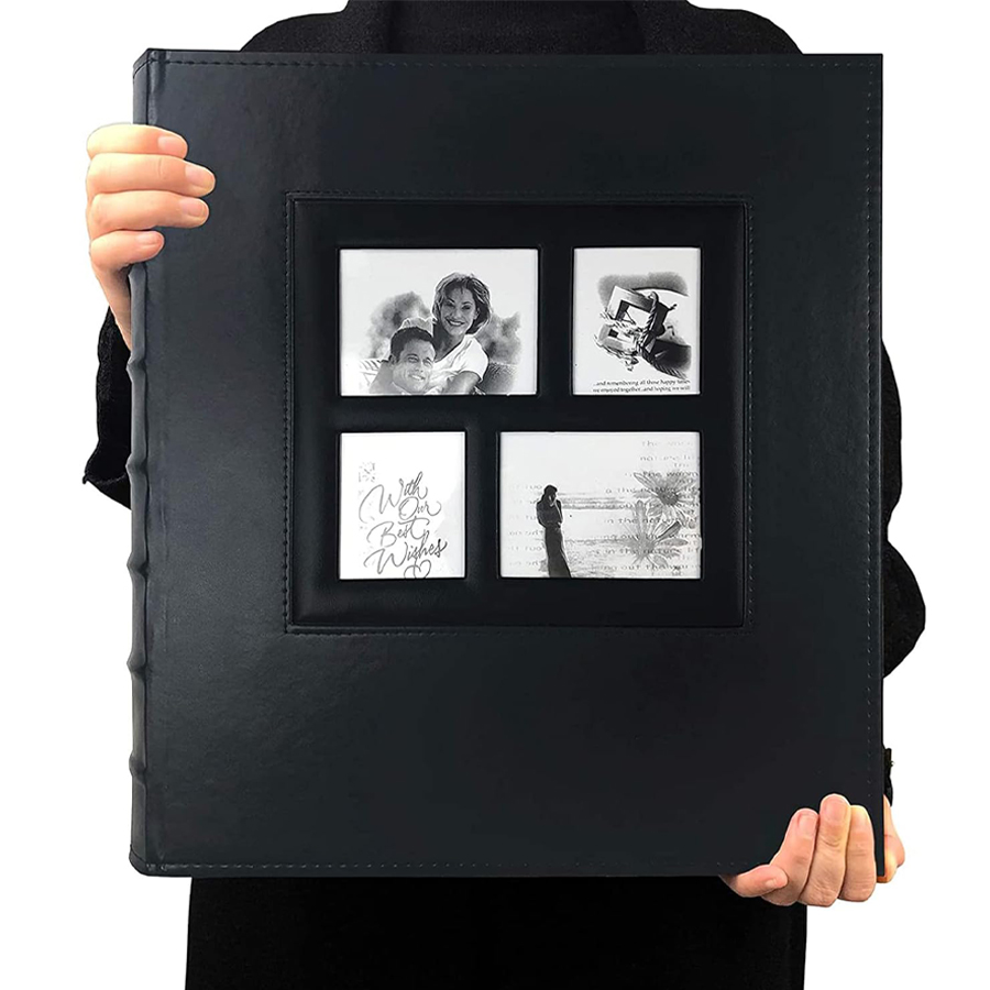 フォトアルバム 4x6 500 写真ページ 大容量レザーカバ - Custom Photo Book のレビューと価格