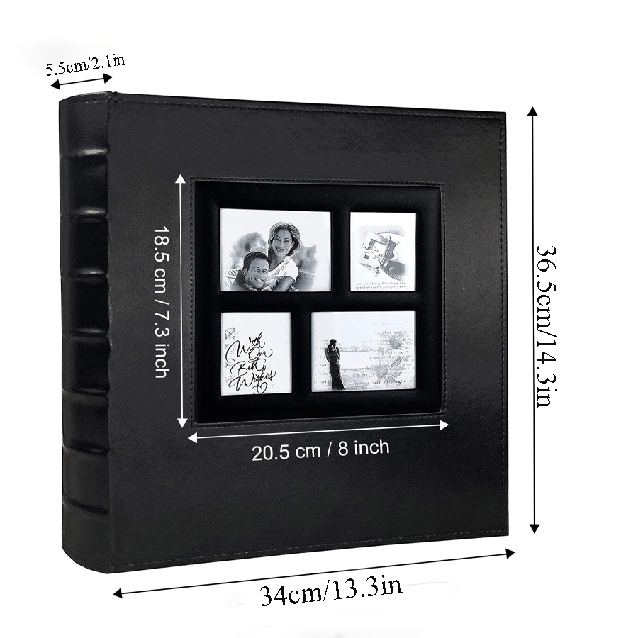 フォトアルバム 4x6 500 写真ページ 大容量レザーカバ - Custom Photo Book のレビューと価格